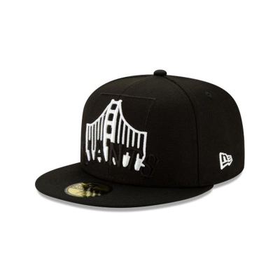 San Francisco Giants Gorra | New Era MLB Logo Elements 59fifty Fitted Cap Mexico - Negros